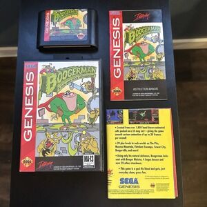 Boogerman: A Pick & Flick Adventure CIB Case Cartridge Manual Poster Hangtag VTG